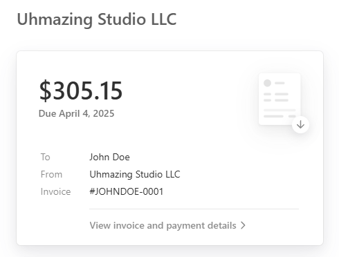 Invoicing Example