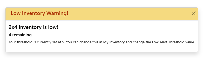 Low-Stock Alerts